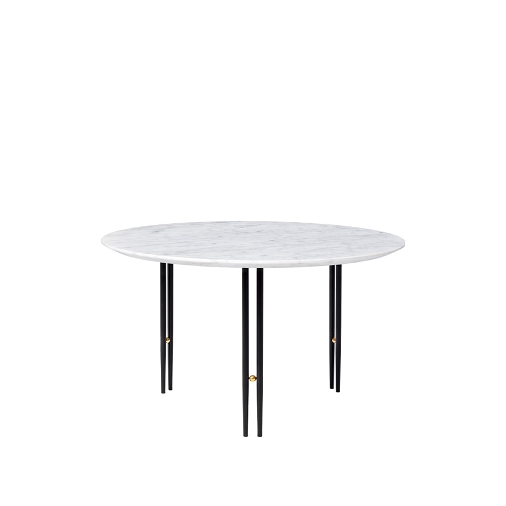 Bilde av IOI sofabord white carrara marble, Ø70 cm, sort stativ