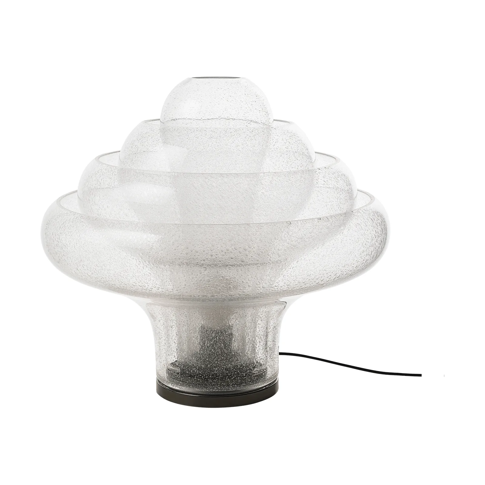 Lotus bordlampe, Bubble-svart krom, 42 cm GUBI