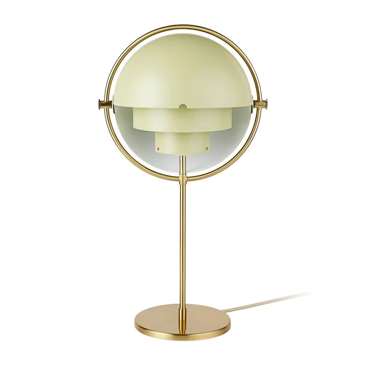 Bilde av GUBI Multi-Lite bordlampe Brass-desert sage