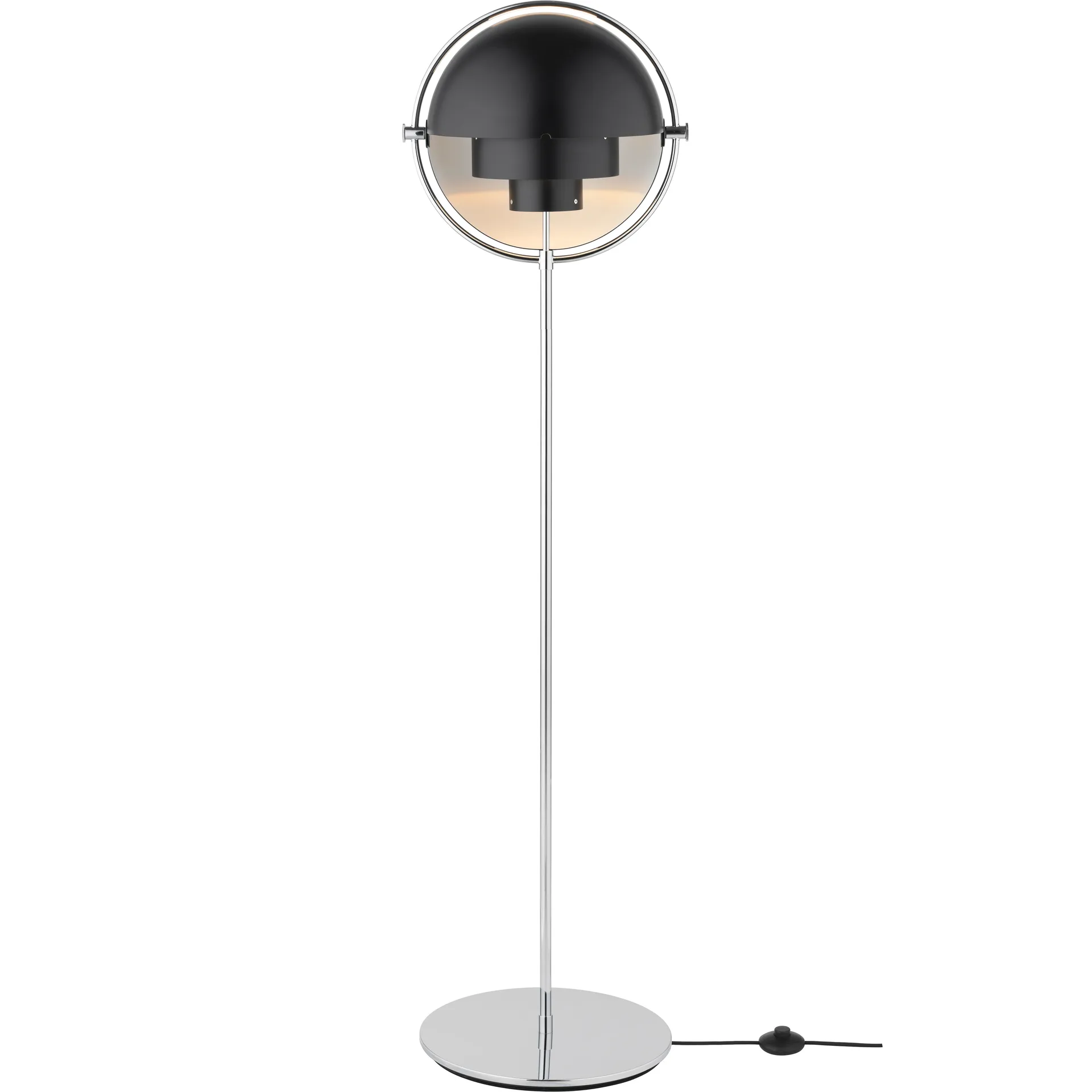 Multi-Lite gulvlampe, Krom-svart GUBI