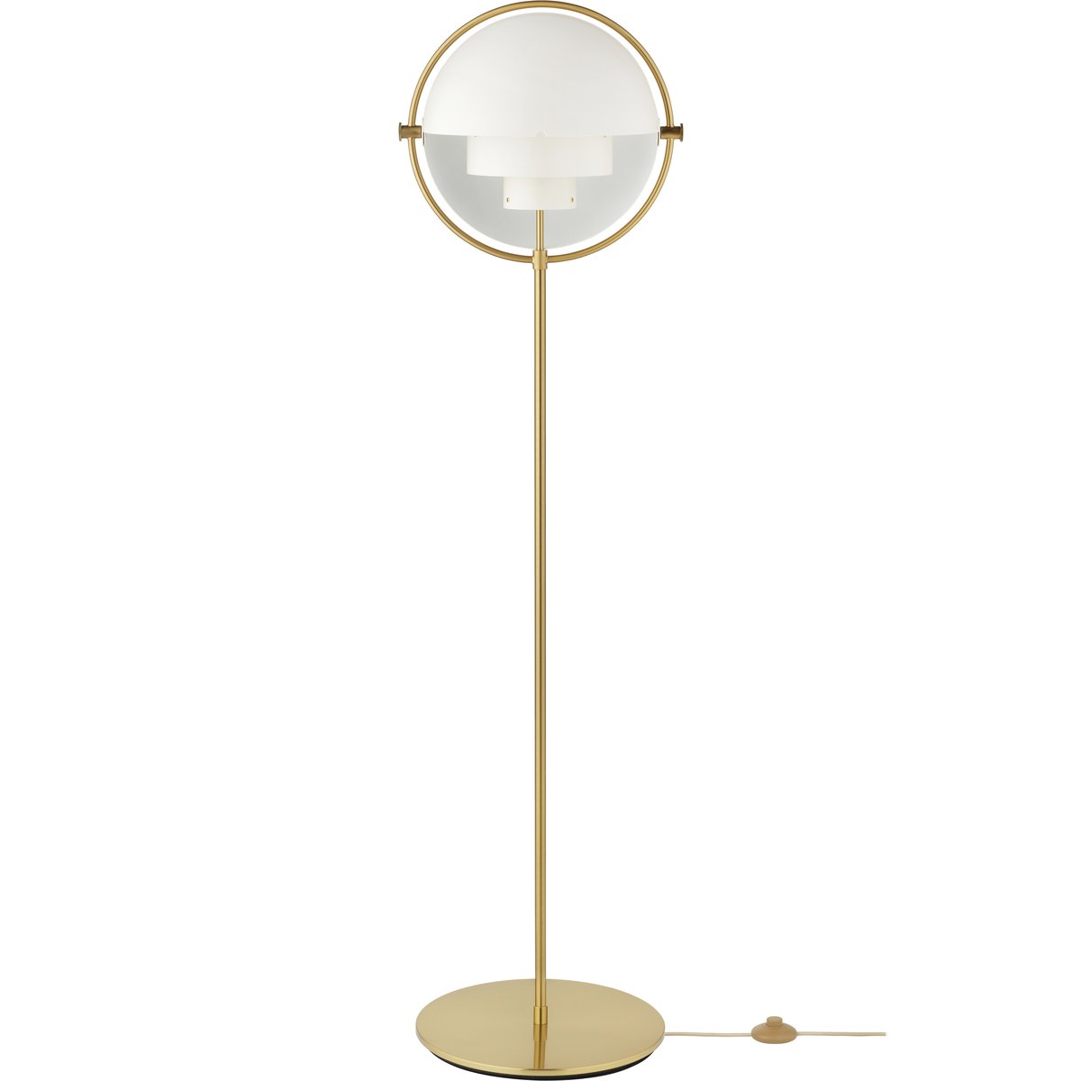 Bilde av GUBI Multi-Lite gulvlampe Messing-hvit