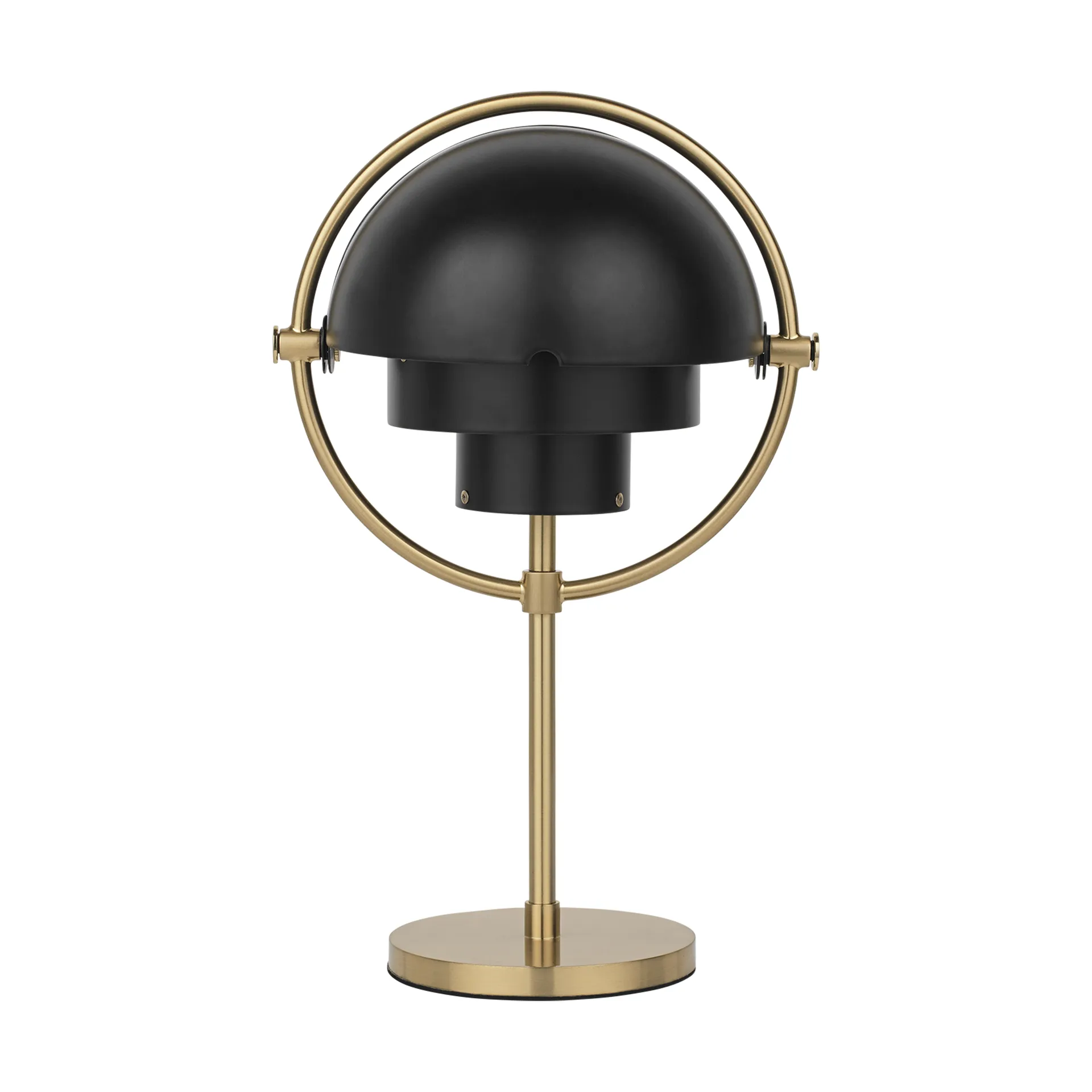 Multi-Lite portabel lampe, Black semi matt – brass GUBI