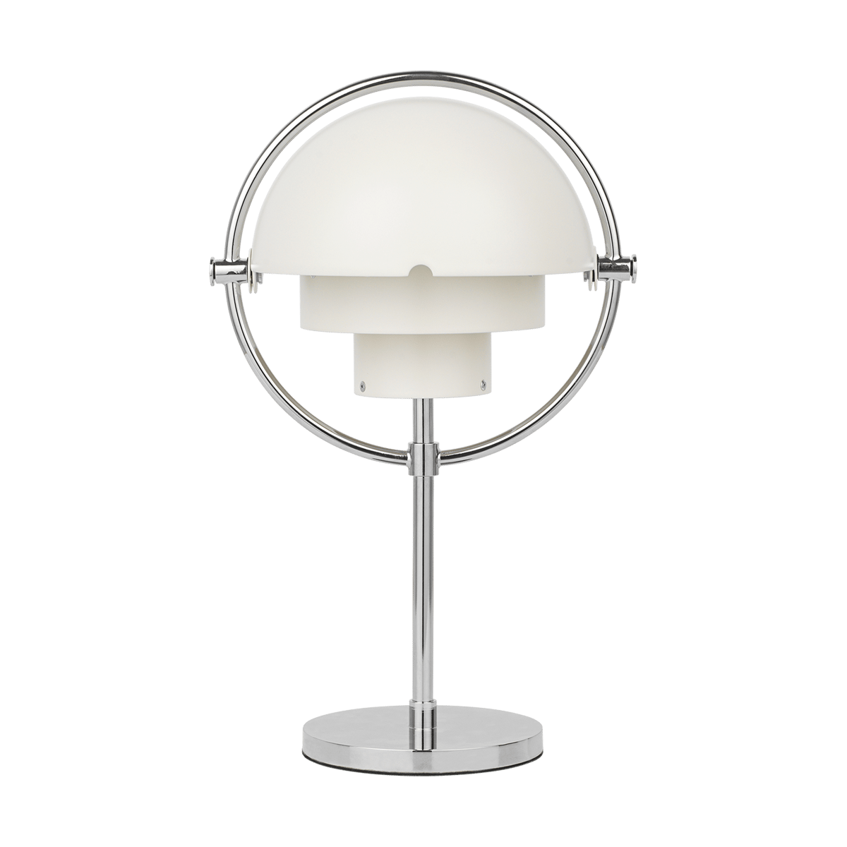 Bilde av Gubi Multi-Lite portabel lampe White semi matt-chrome