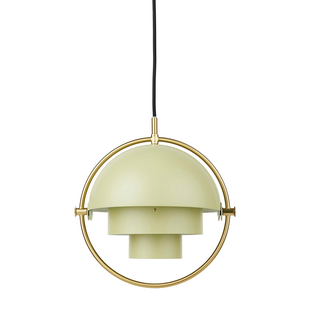 Bilde av GUBI Multi-Lite taklampe small Brass-desert sage