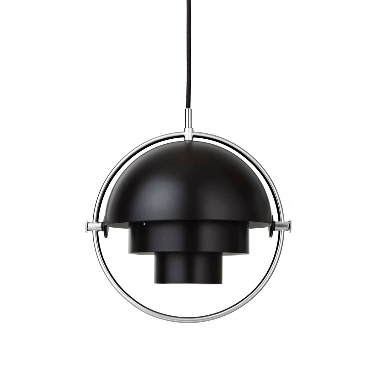 Bilde av GUBI Multi-Lite taklampe small Krom-svart