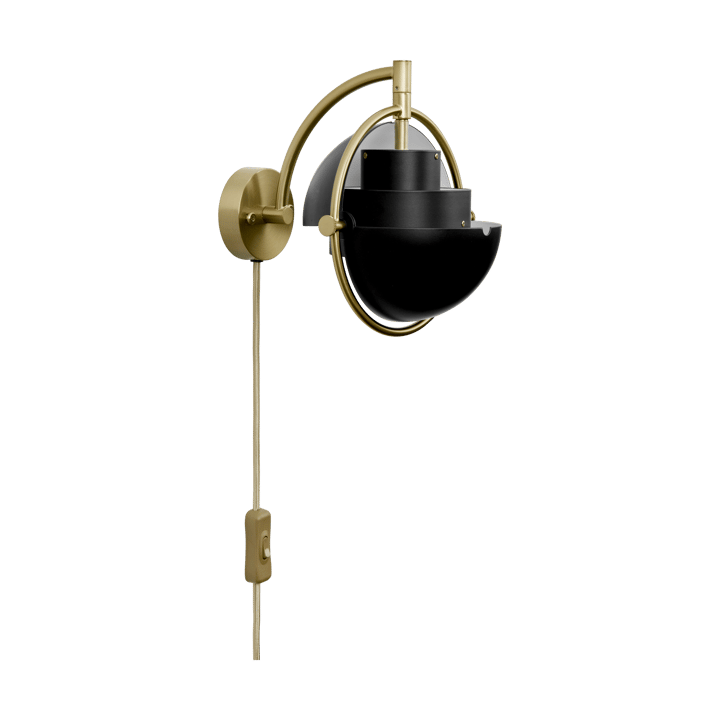 Multi-Lite vegglampe, Svart-messing GUBI