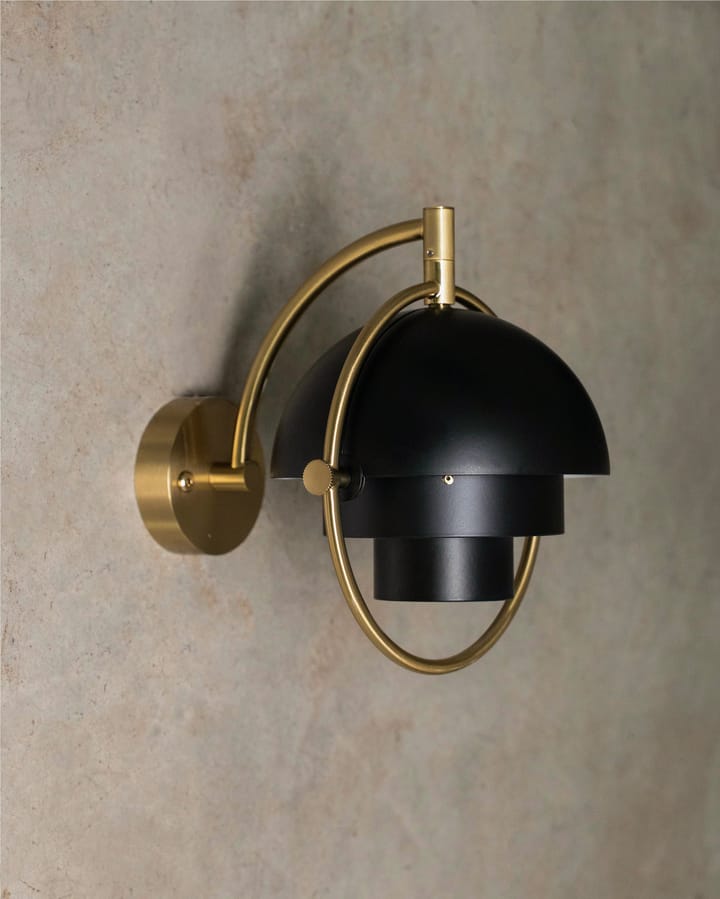 Multi-Lite vegglampe, Svart-messing GUBI