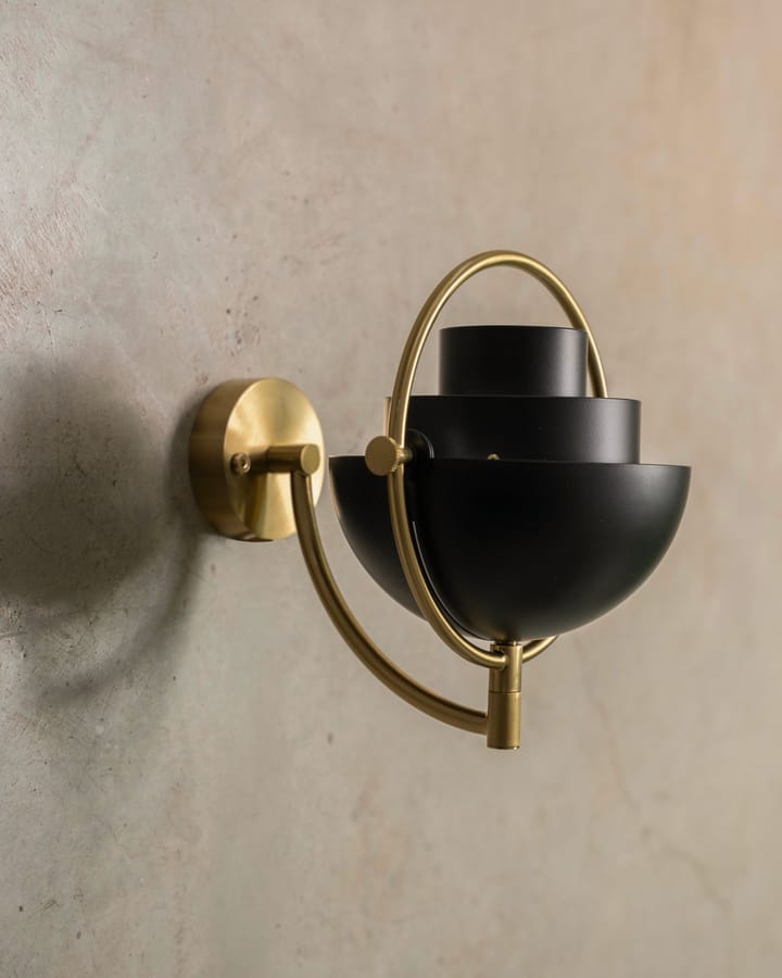 Multi-Lite vegglampe, Svart-messing GUBI