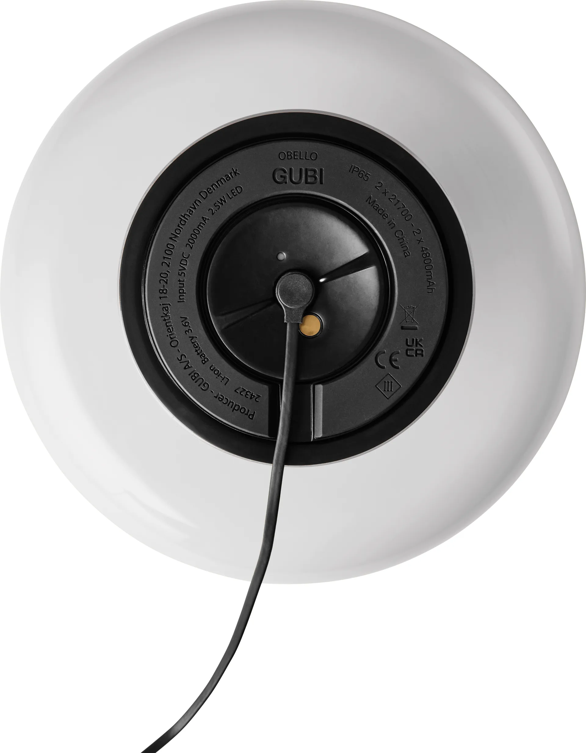 Obello bordlampe, Pearl white GUBI