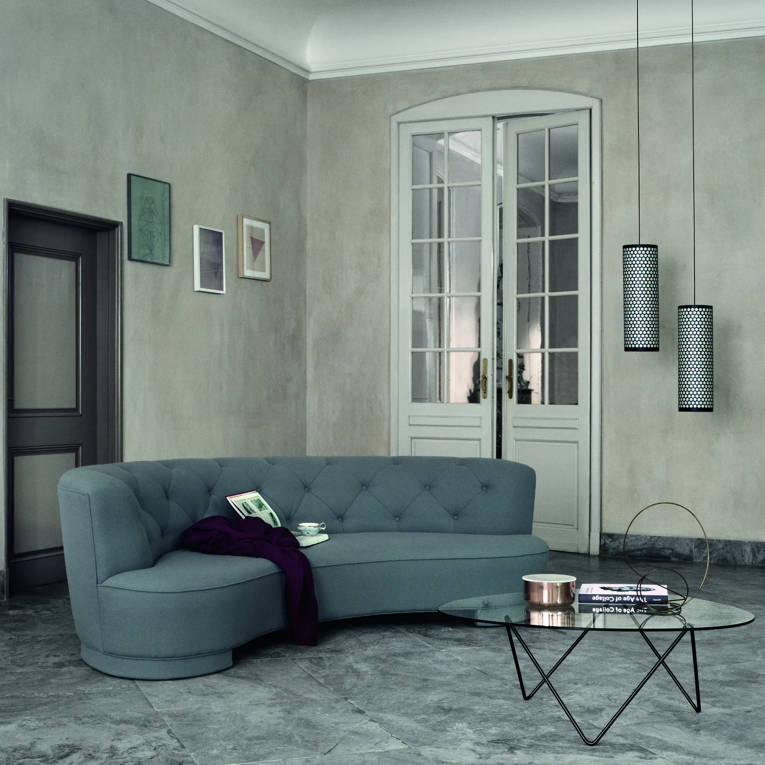 Pedrera ANA taklampe PD5, sort GUBI