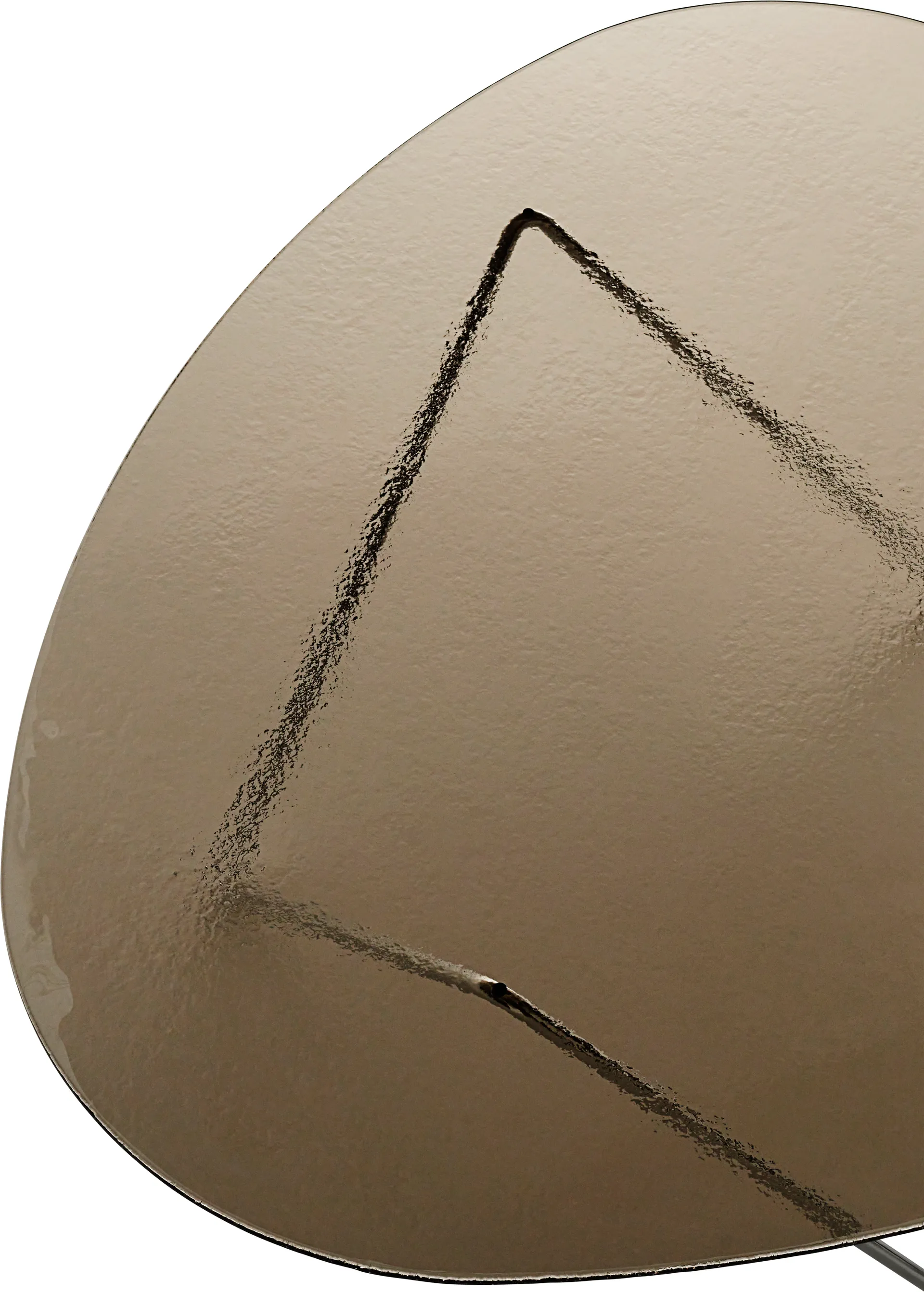 Pedrera salongbord, Krom-strukturglass bronse GUBI