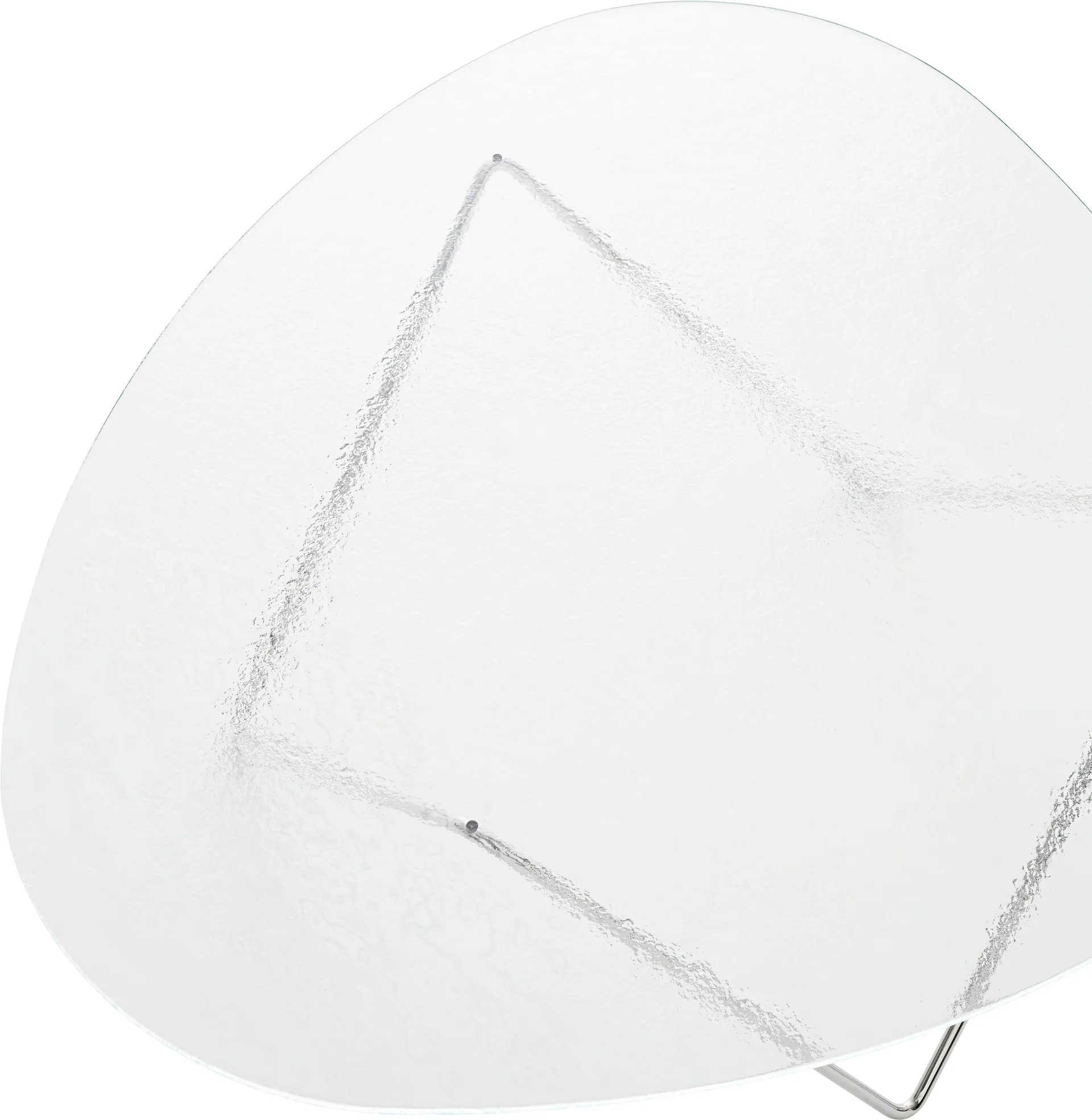 Pedrera salongbord, Krom-strukturglass transparent GUBI