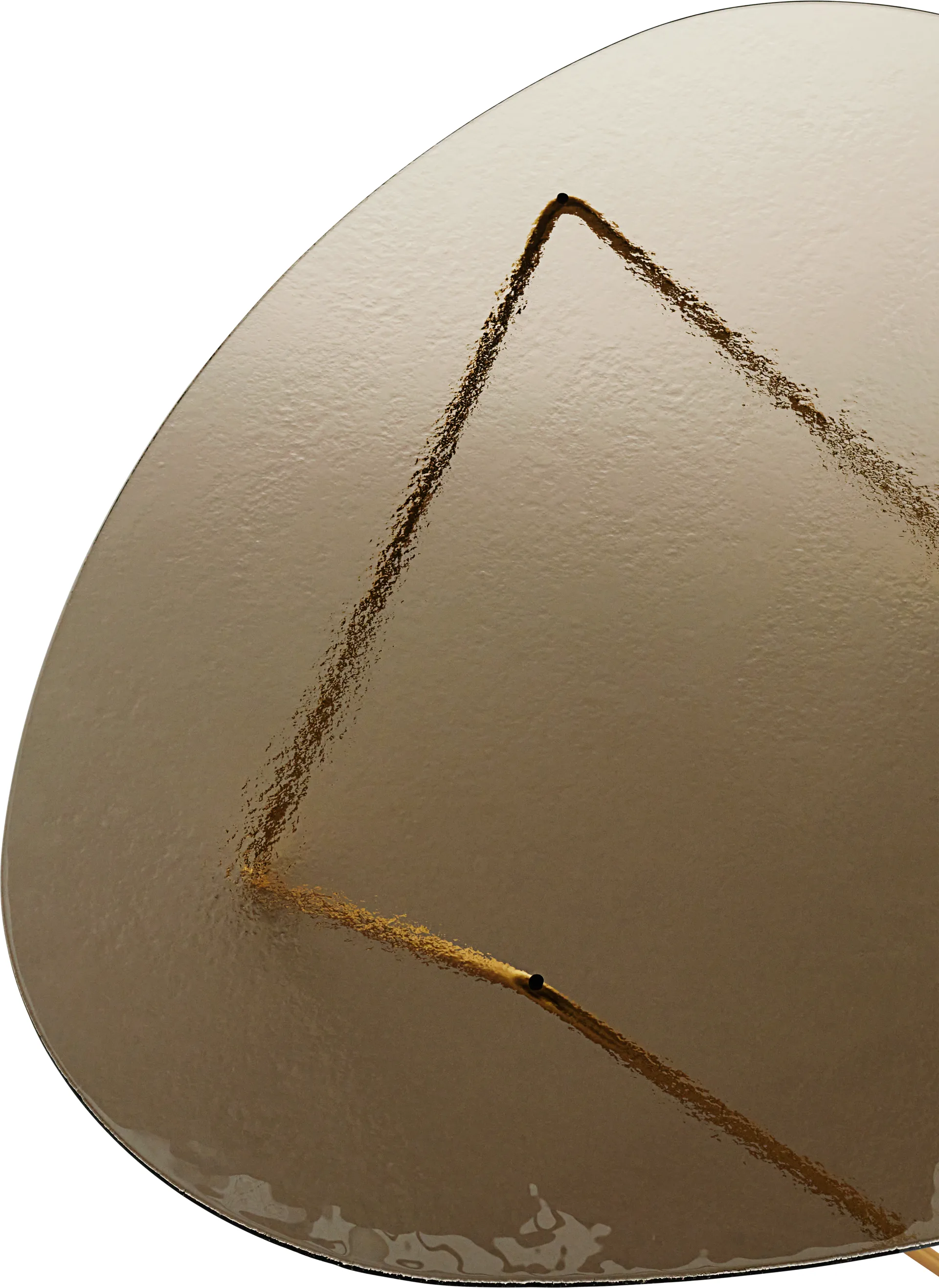 Pedrera salongbord, Semimatt messing-strukturglass bronse GUBI