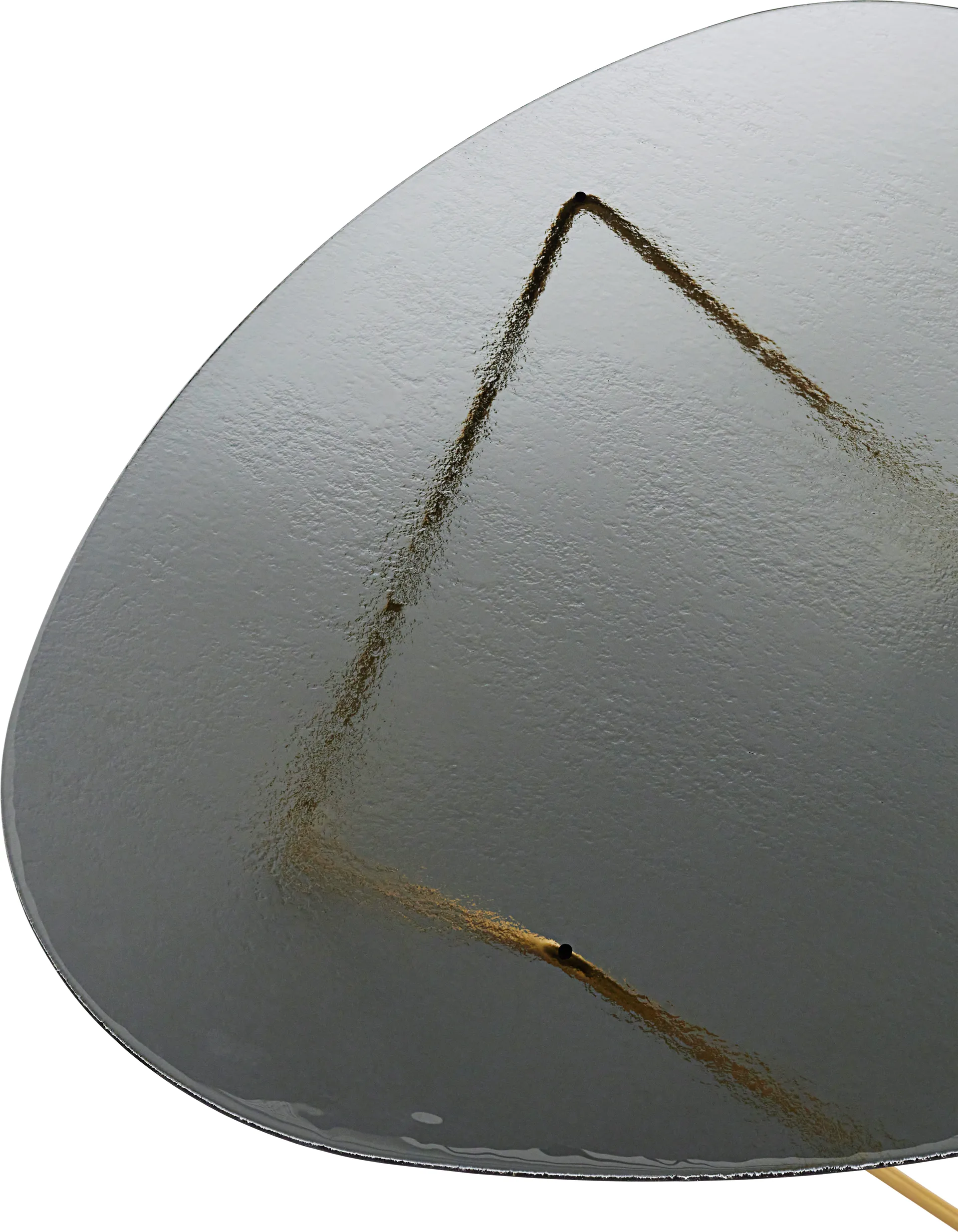 Pedrera salongbord, Semimatt messing-strukturglass smoke GUBI