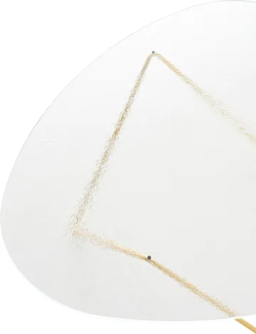 Pedrera salongbord - Semimatt messing-strukturglass transparent - GUBI