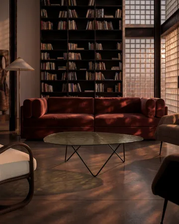 Pedrera salongbord - Svart semimatt-strukturglass smoke - GUBI