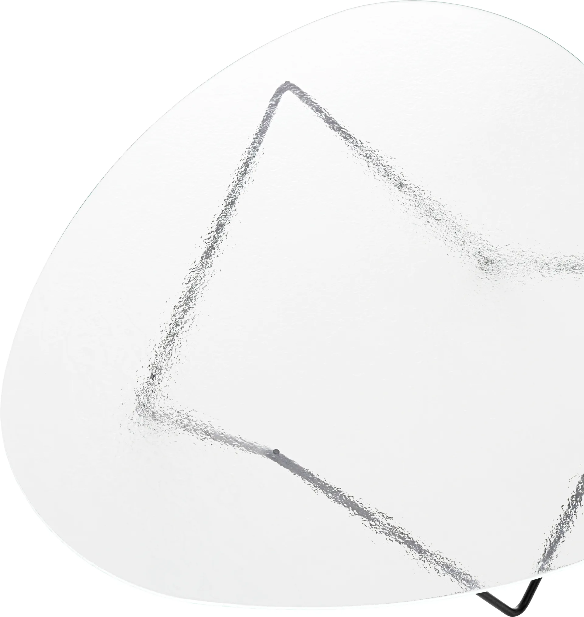 Pedrera salongbord, Svart semimatt-strukturglass transparent GUBI