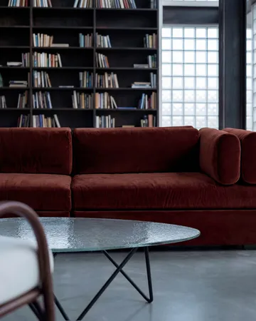 Pedrera salongbord - Svart semimatt-strukturglass transparent - GUBI