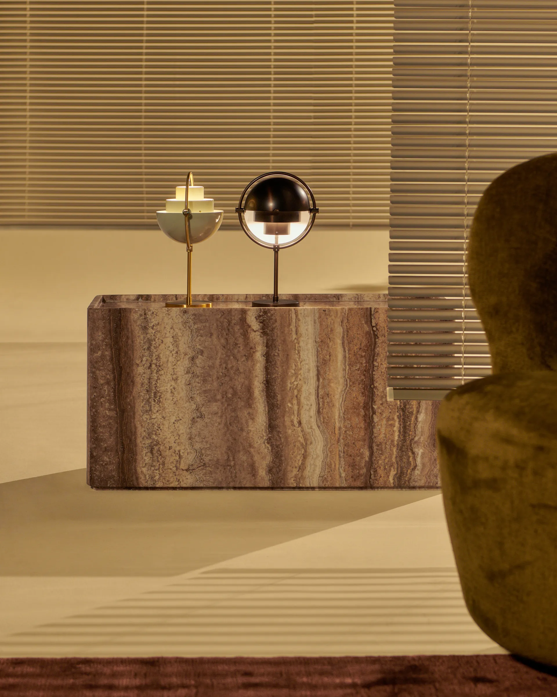Pietra sidebord 30x80x40 cm, Lively sepia GUBI