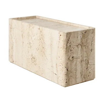 Pietra sidebord 30x80x40 cm - Neutral white travertine - GUBI