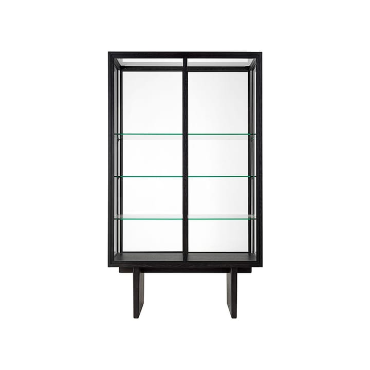 Private vitrineskap, glass, brun-sortbeiset eik GUBI