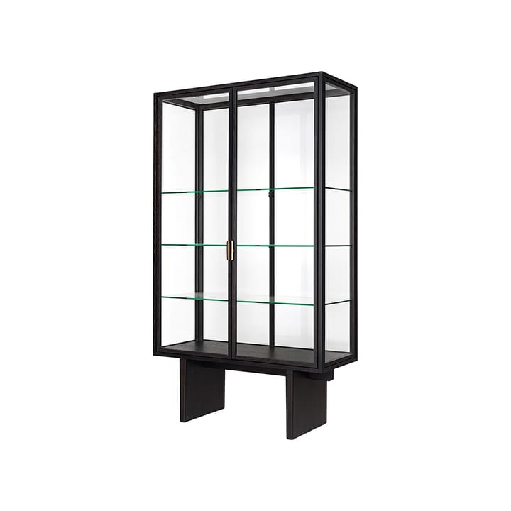 Private vitrineskap, glass, brun-sortbeiset eik GUBI