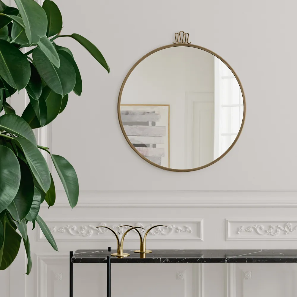 Randaccio speil, antique brass, large GUBI