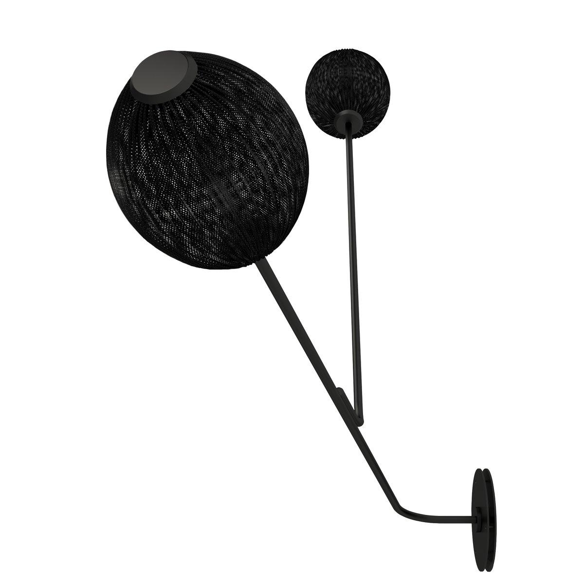 Bilde av GUBI Satellite vegglampe Soft black-semi matt