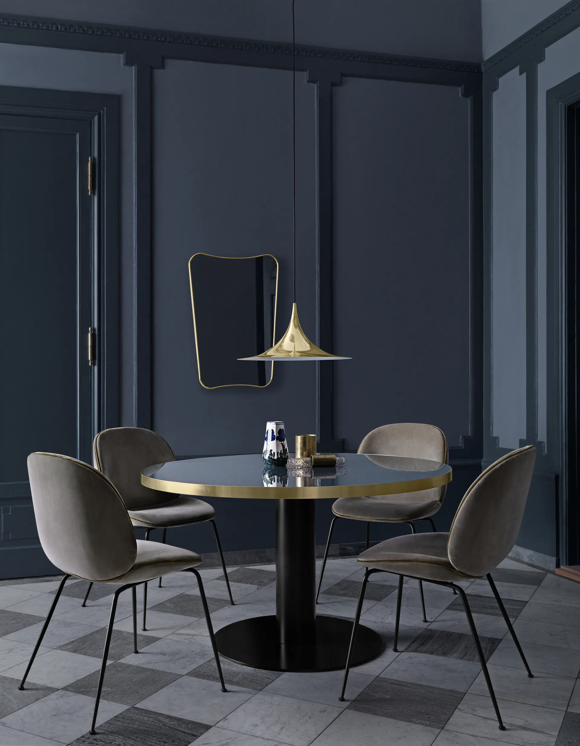 Semi lampe Ø 47 cm, Polished brass GUBI