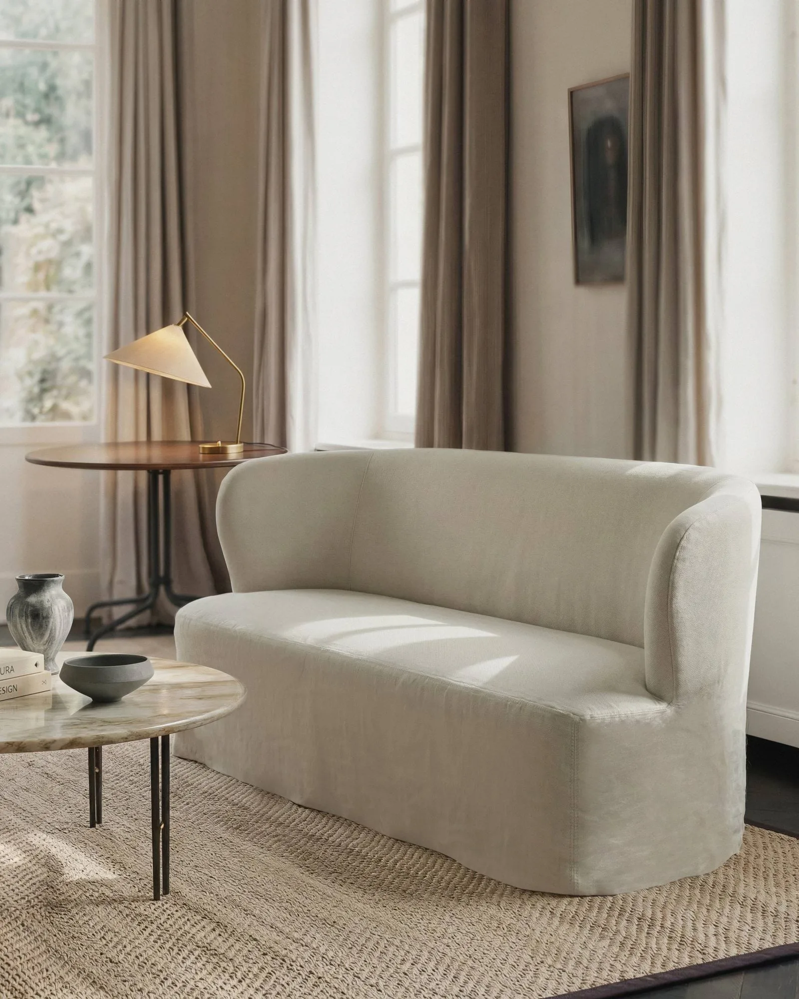 Stay Slipcover sofa, Linen 0023, 150x70 cm, 2-seter GUBI