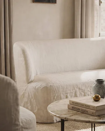 Stay Slipcover sofa - Linen 0023, 190x95 cm, 2,5-seter - GUBI