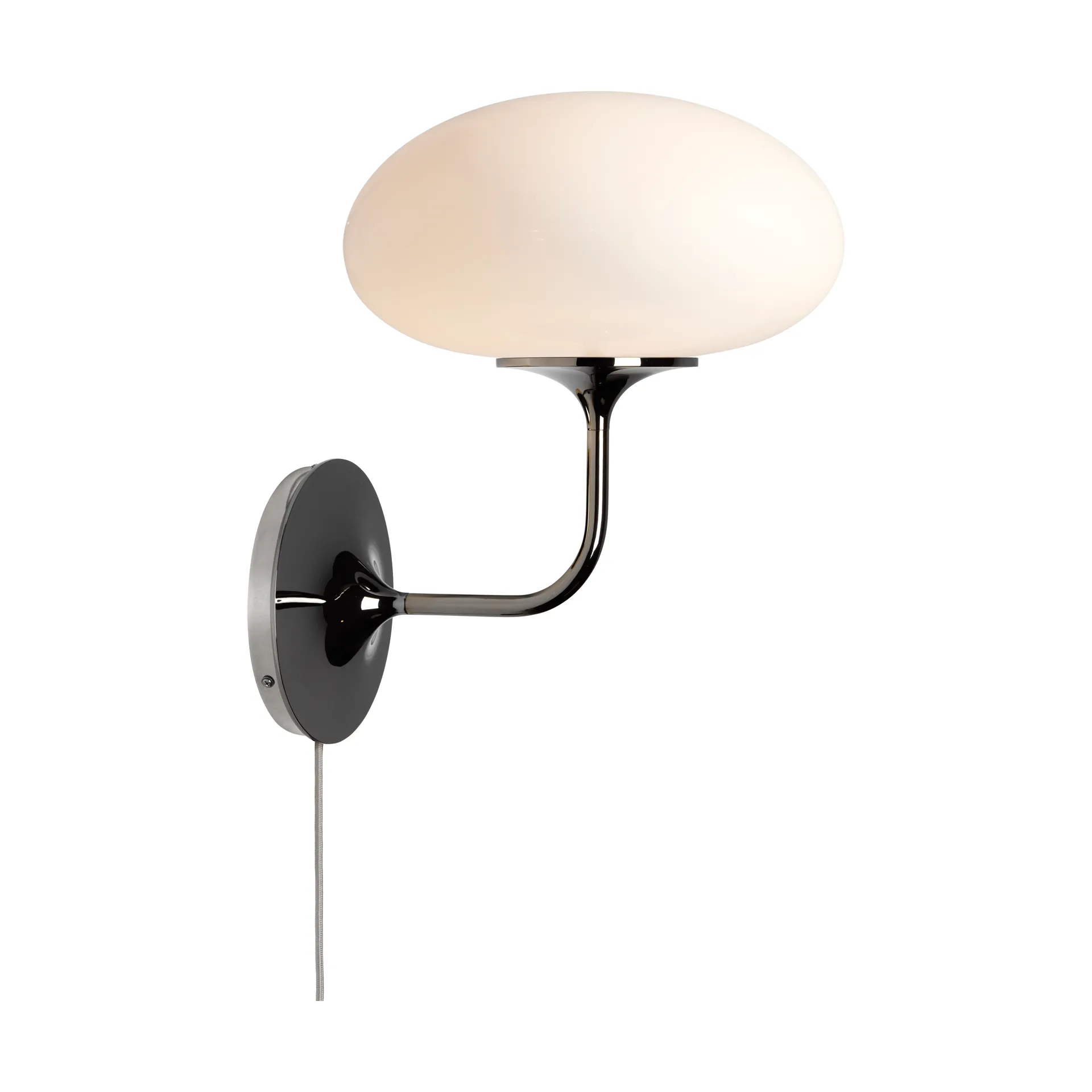 Stemlite vegglampe, Black chrome-opalglass GUBI