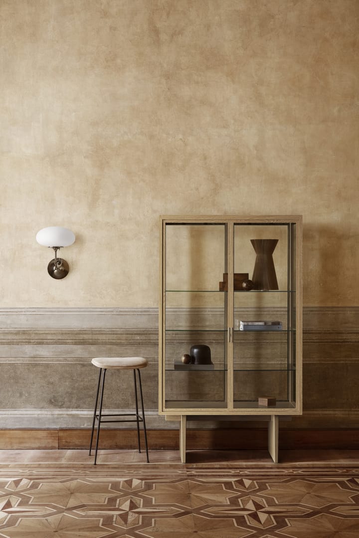 Stemlite vegglampe, Sort krom-frostat glass GUBI