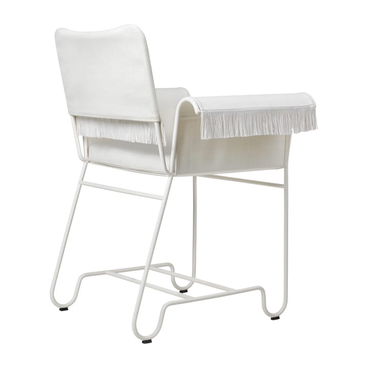 Tropique karmstol med frynser, White semi matt-Leslie 06 GUBI