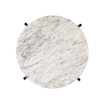 TS bord svarte bein Ø 40 cm - hvit marmor - GUBI
