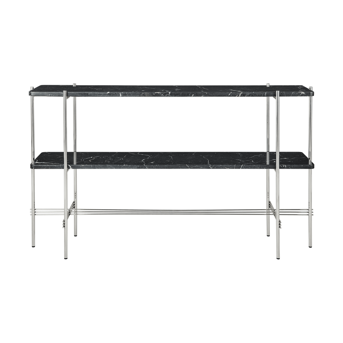 GUBI TS Console avlastningsbord 120 x 30 x 72 cm Black marquina marble-stål