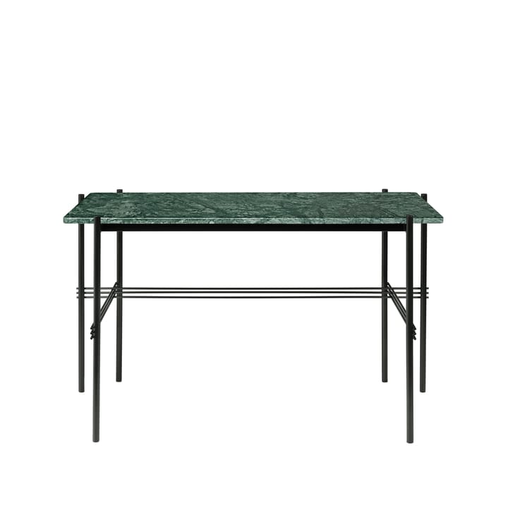 TS Desk skrivebord - marmor grønn, sortlakkert stål - GUBI