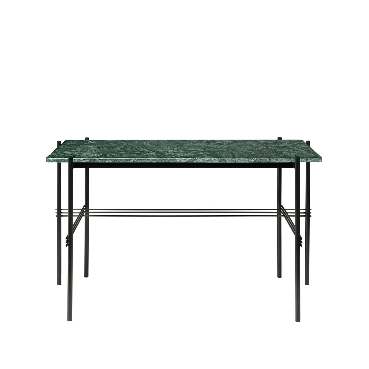 GUBI TS Desk skrivebord marmor grønn, sortlakkert stål