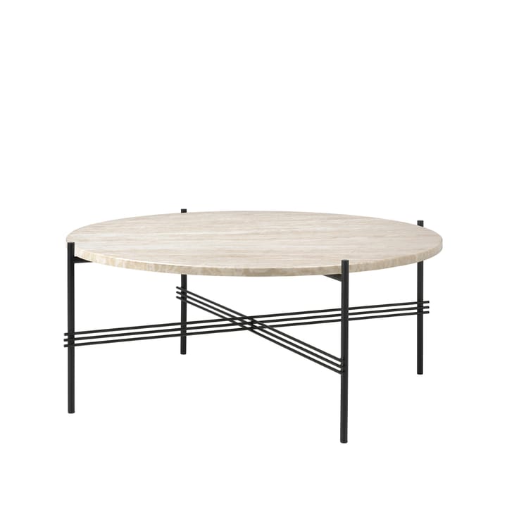 TS Outdoor salongbord - Hvit travertin-svart - GUBI