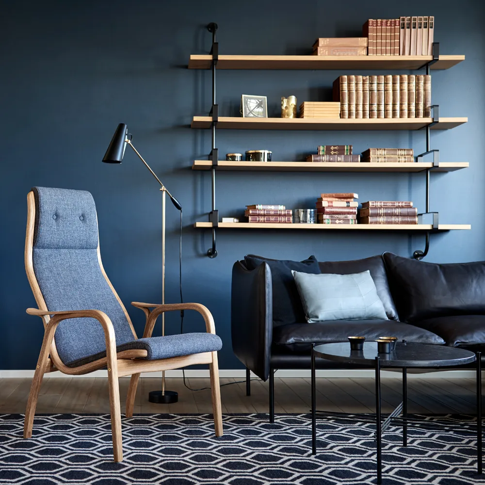 TS Round sidebord, black marquina marble, Ø 105 cm, sort stativ GUBI