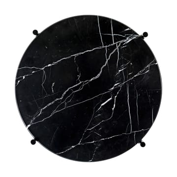 TS salongbord polert stål Ø 40 - Black marquina marble - GUBI