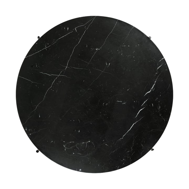 TS salongbord polert stål Ø 80 - Black marquina marble - GUBI