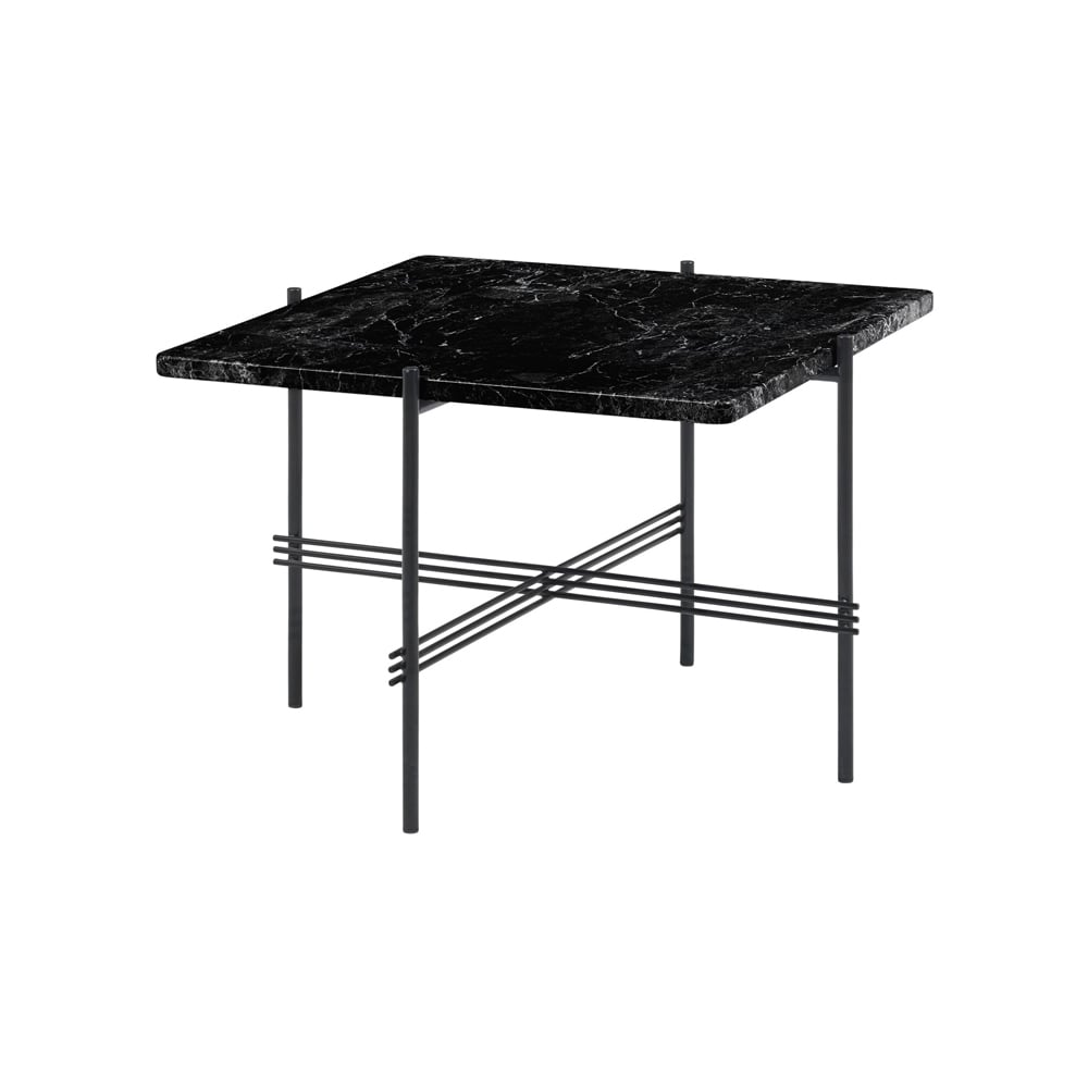 Bilde av GUBI TS Square salongbord black marquina marble 55 x 55 cm sort stativ