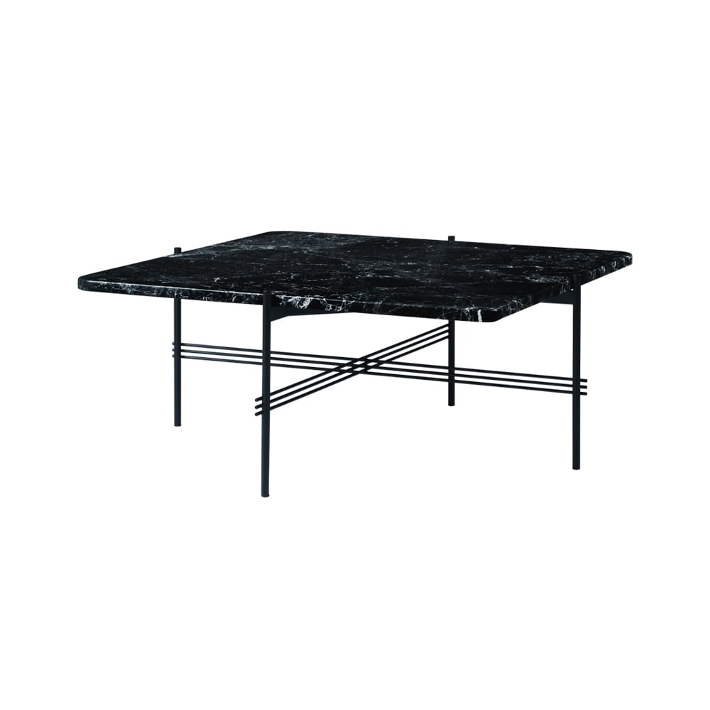 Bilde av GUBI TS Square salongbord black marquina marble 80 x 80 cm sort stativ