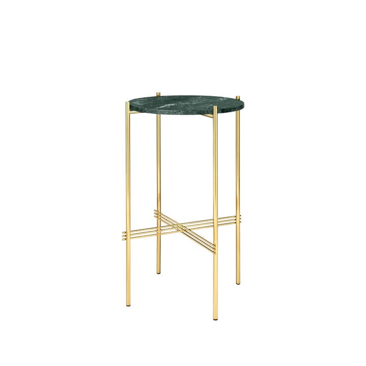 TS Table Cafébord, marmor grønn, messingstativ GUBI