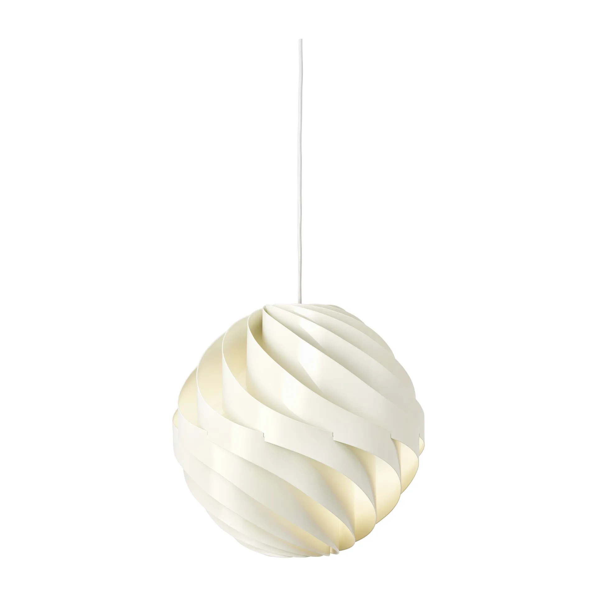 Turbo taklampe blank Ø 36 cm, Alabaster white GUBI