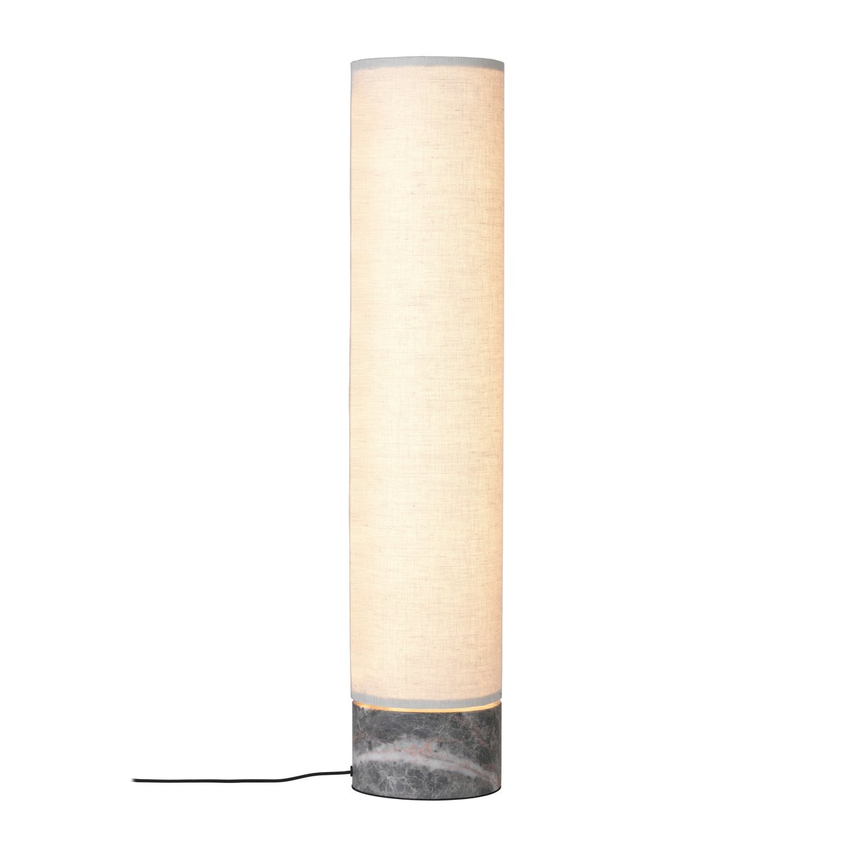 Bilde av GUBI Unbound gulvlampe 80 cm Canvase-grå marmor