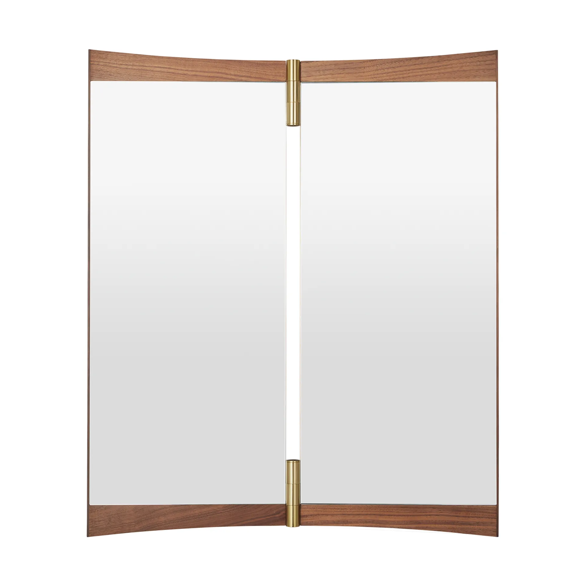 Vanity speil 2, Valnøtt-messing GUBI