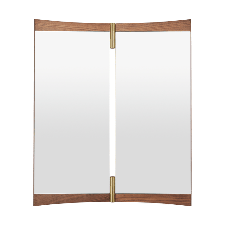 Vanity speil 2 - Valnøtt-messing - GUBI