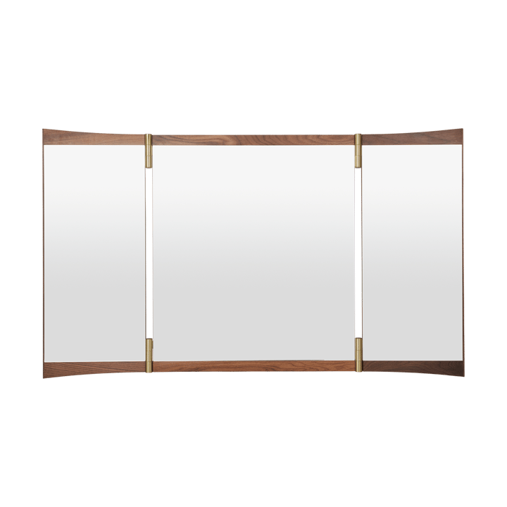Vanity speil 3 - Valnøtt-messing - GUBI